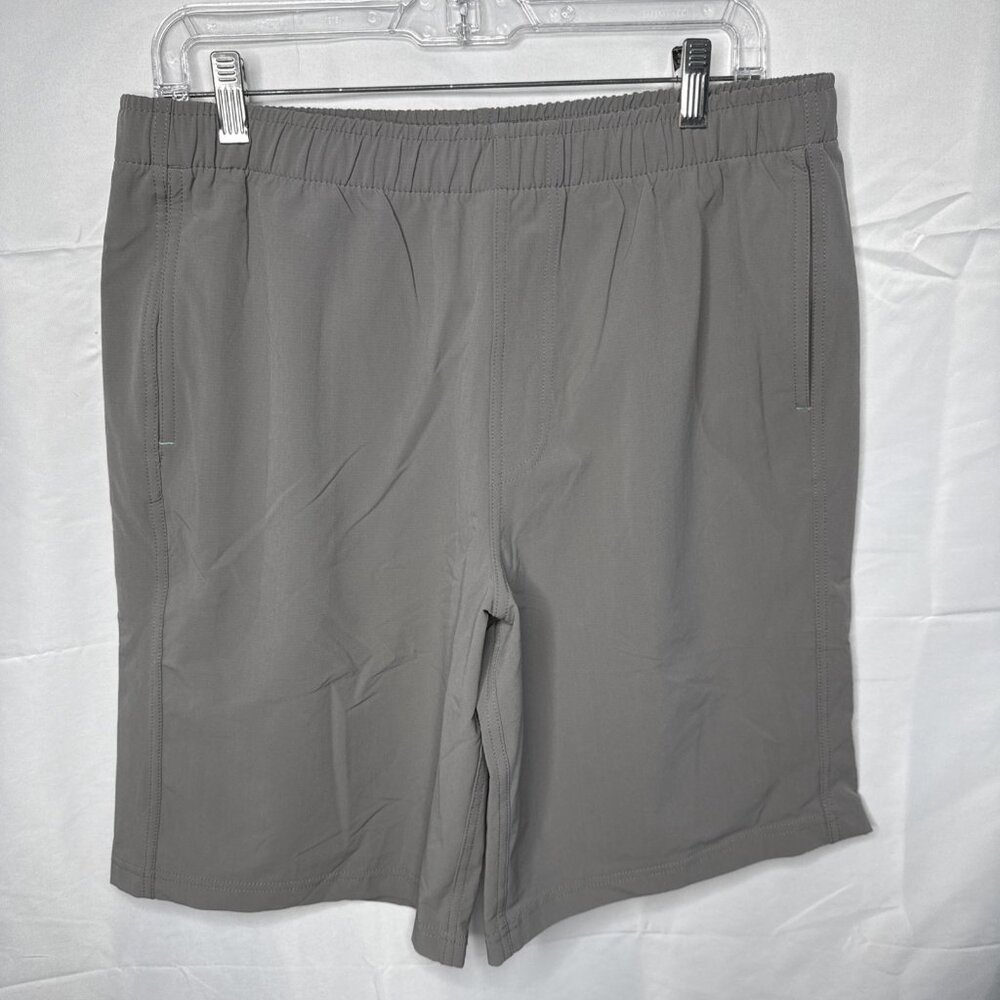 Myles Makes Moves Shorts Mens L light Grey Athletic Drawstring 10 Inseam Running